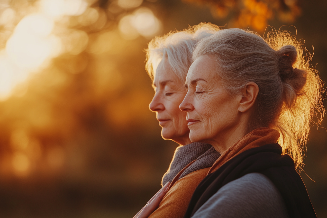 Група старших людей після заняття йогою